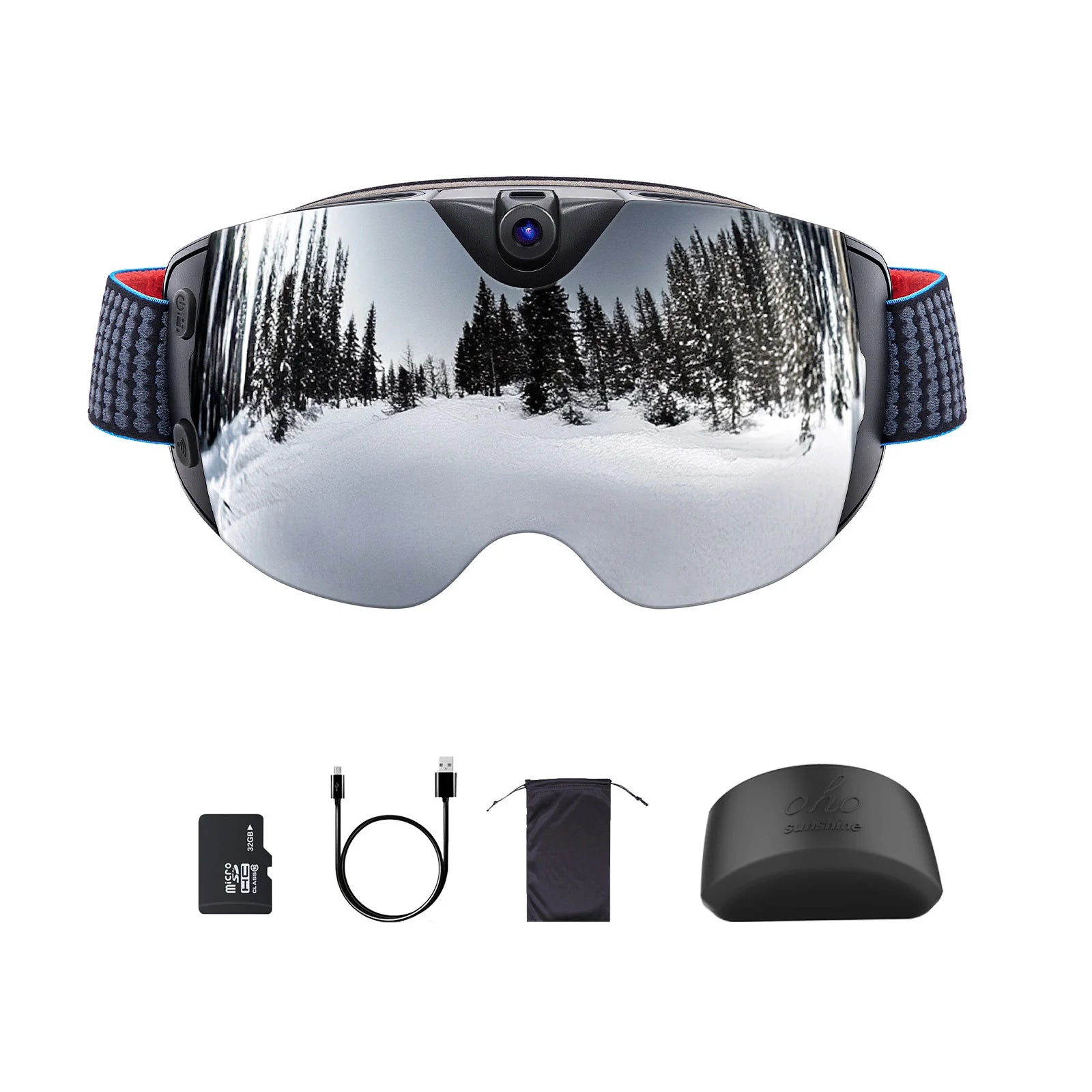VisionAlpha  Sunshine Skyshot   Smart   Ski Goggles   with Camera   -   4K   &   24M Anti-Fog