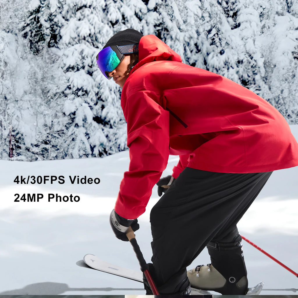 VisionAlpha  Sunshine Skyshot   Smart   Ski Goggles   with Camera   -   4K   &   24M Anti-Fog